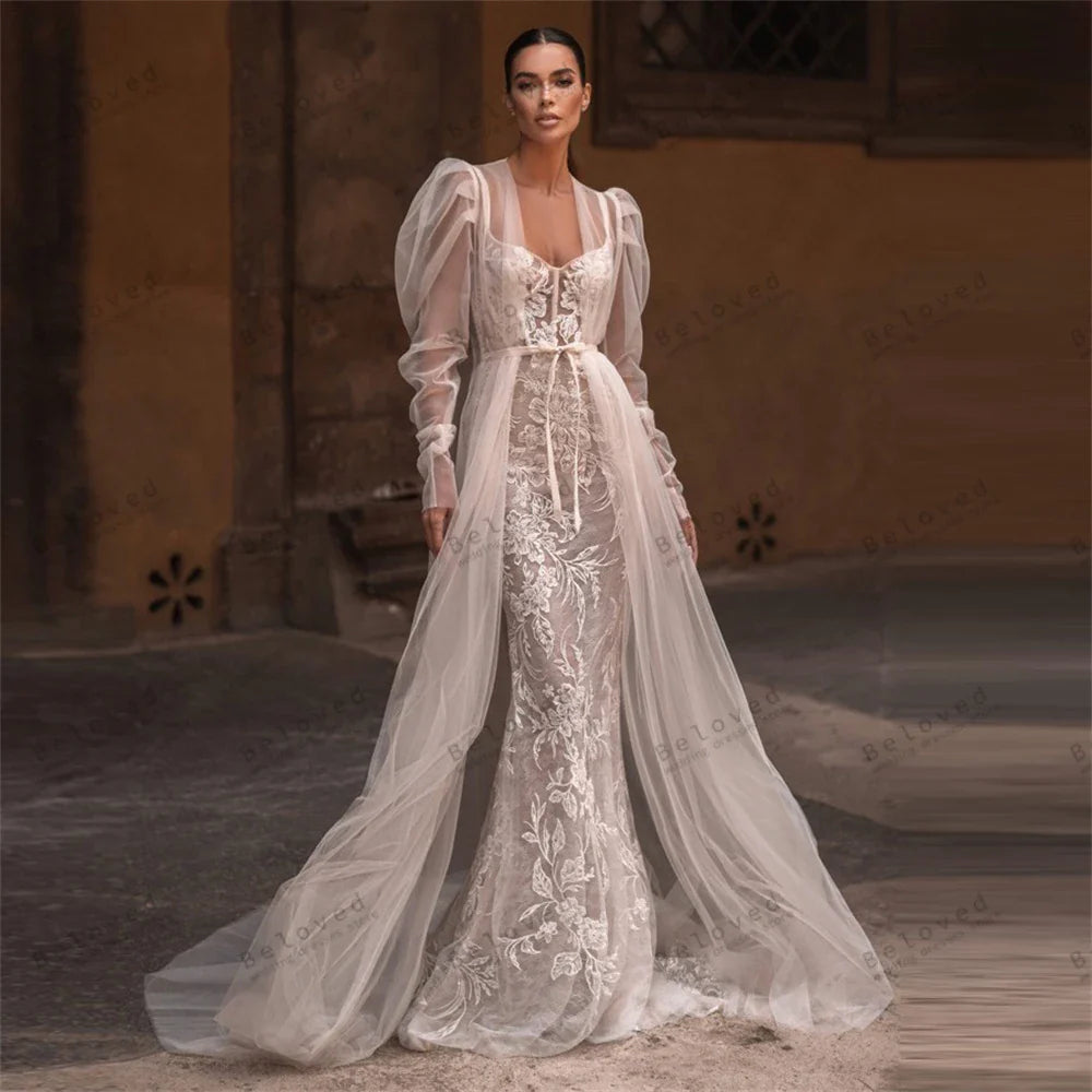 Envy NYC Envy NYC Vintage Lace Backless Bridal Gown — construction detail