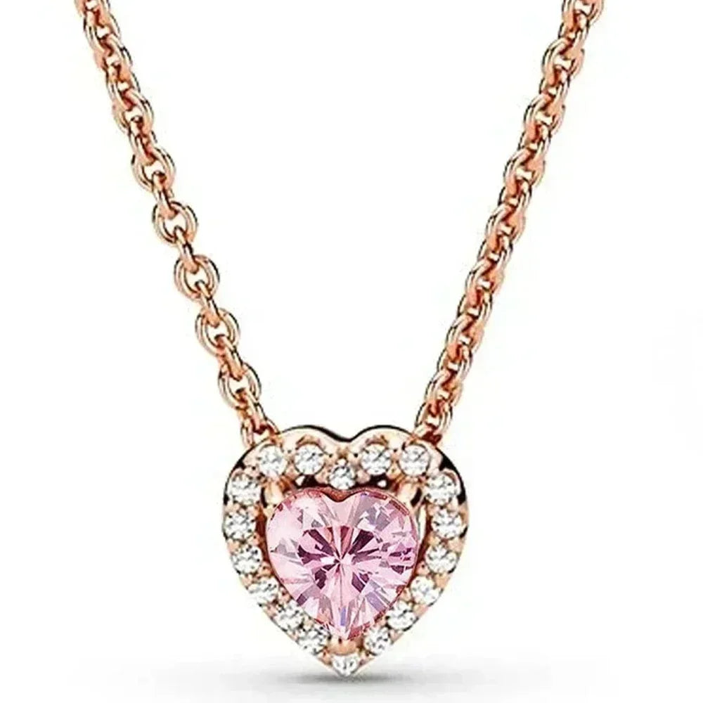 MyClosetAid Colorful Heart-Shaped Necklace — detail close-up