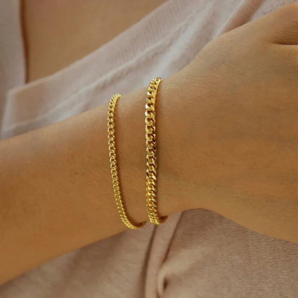SORI STYLE Chain Bangle Bracelet — back view
