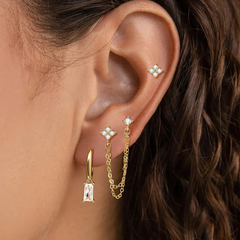 SORI STYLE Zodiac Birthstone Earrings Set for Everyday Celestial Style — lifestyle context