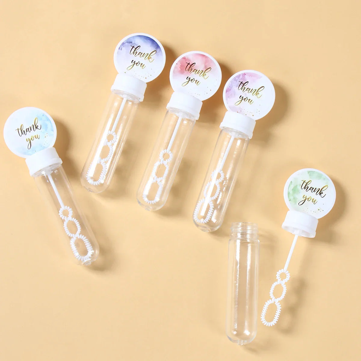 Perfecsy Wedding Party Bubble Soap Bottles Happy Wedding Party Decoration for Kids Thank you Bubble Soap Bottle Wedding Party