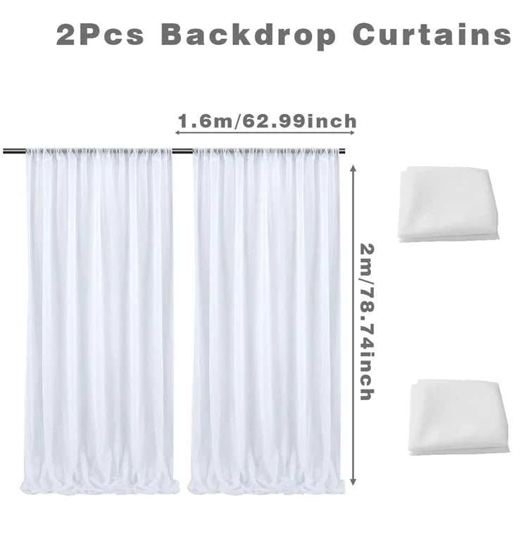 Perfecsy White Wedding Decoration Tulle Roll Crystal Organza Sheer Fabric For Wedding Birthday Party Backdrop Weeding Chair S