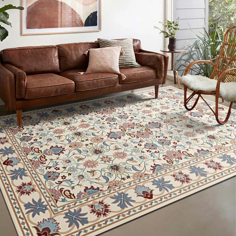Perfecsy VIKAMA Boho Luxury Carpet Crystal Velvet Bedroom Living Room Mat Home Decor Vintage Exotic Modern Minimalist Large A