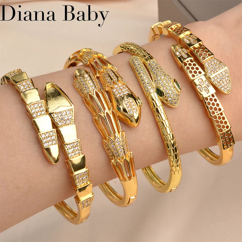 Envy NYC Envy NYC Snake CZ Zircon Bangle Bracelet — main product shot