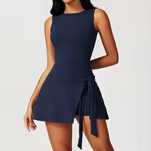 Cloud Hide Women's Tennis Skort Dress with Built-In Shorts