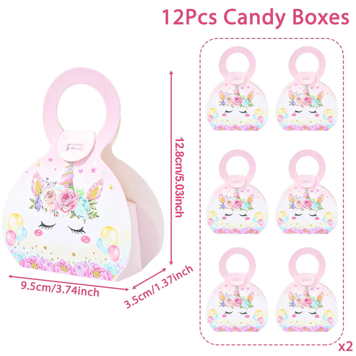 Perfecsy Unicorn Gift Boxes Birthday Party Decoration Kids Unicorn Party Favor Boxes Baby Shower Birthday Party Decorations S