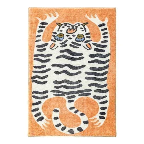 Perfecsy VIKAMA Cartoon Leopard Carpet For Cooling And Warmth, Home Decoration, Bedroom Plush Floor Mat, Living Room Rest Are