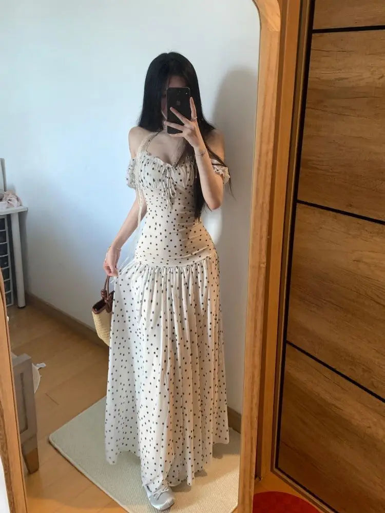 MyClosetAid Y2k Sweet Polka Dot Dress — back view