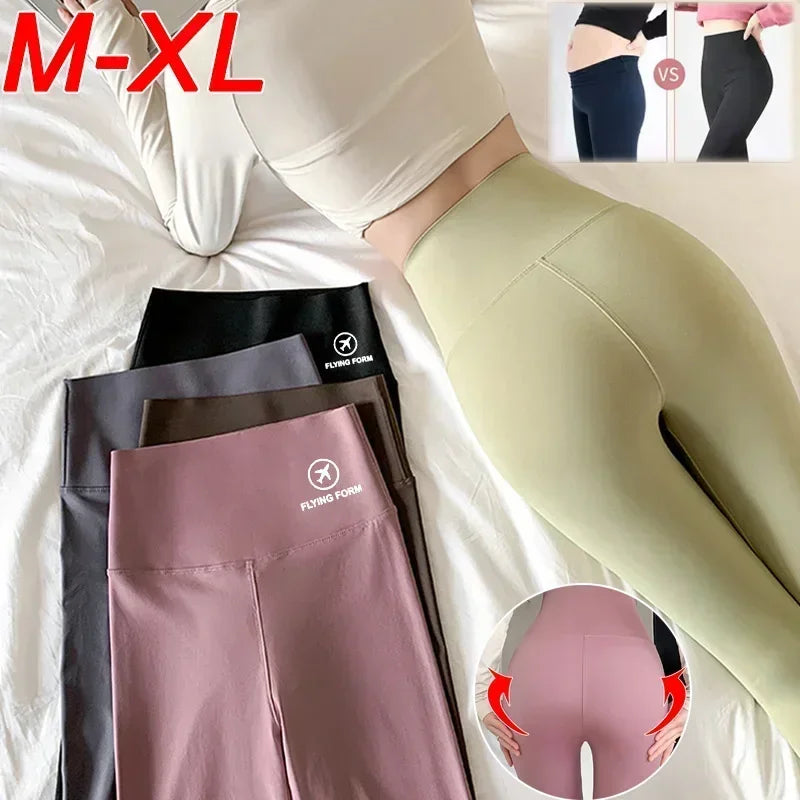 M-XL Shark pants women wear spring  autumn winter thin high-waisted belly lift hip yoga tights small feet black leggings