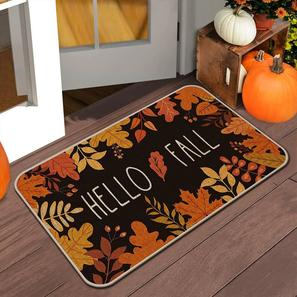 Perfecsy VIKAMA Halloween Autumn Door Mat Thanksgiving Welcome Mat Indoor/Outdoor Anti-Slip Carpet Home Decoration — comparis
