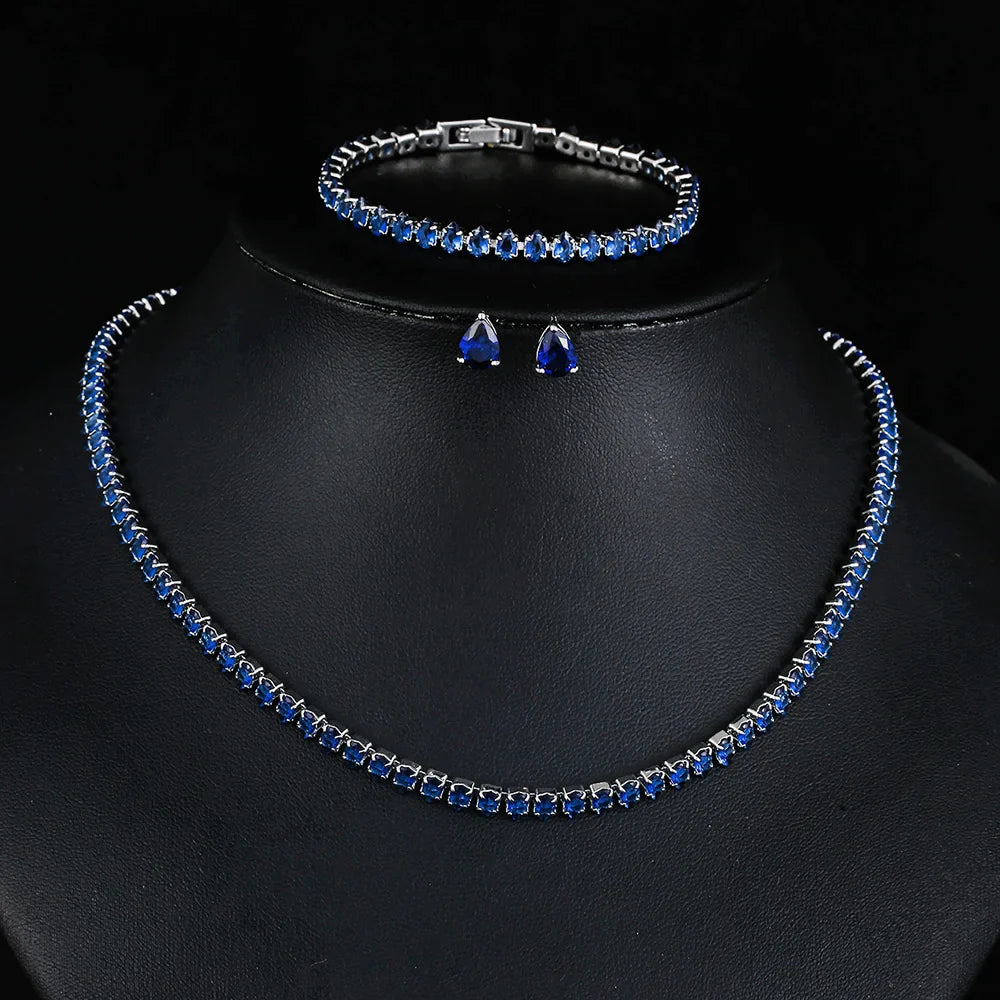 Envy NYC Envy NYC LUX CZ Bridal Necklace & Earrings — lifestyle worn / used context
