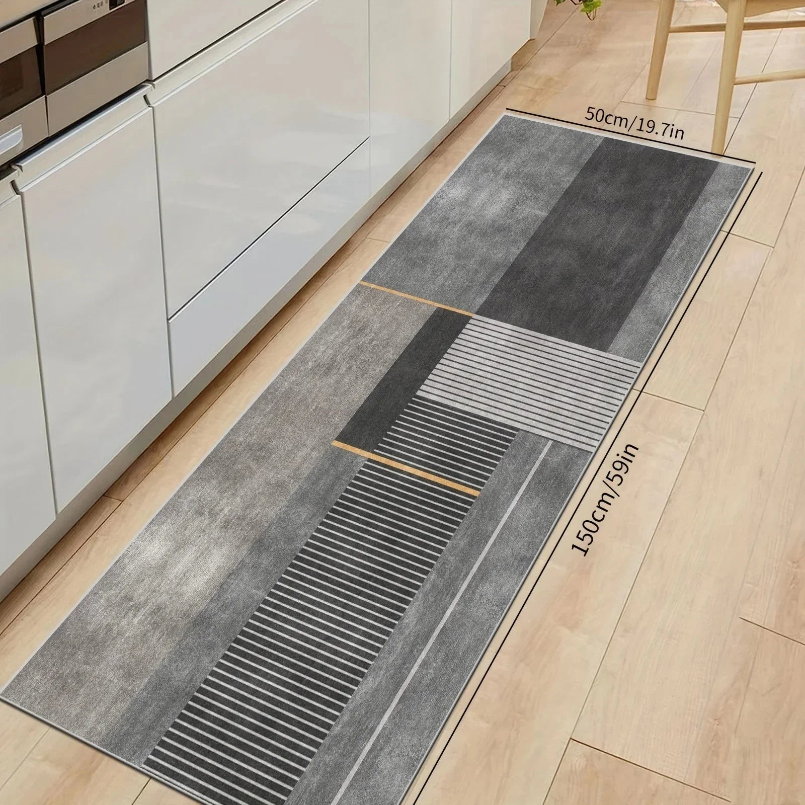 Perfecsy VIKAMA Minimalist Geometric Rugs Ideal For Hallways, Kitchen Mats, And Entrance Hall Doormats Durable And Easy-Care 