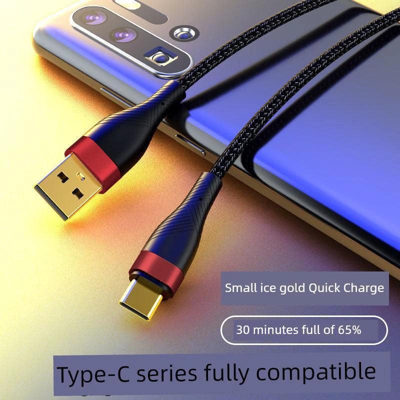Double-Headed Typec Data Cable Mobile Phone Computer Car Universal Male-to-Male CTOC Flash Charging Cable 2 M Long Fast Charging