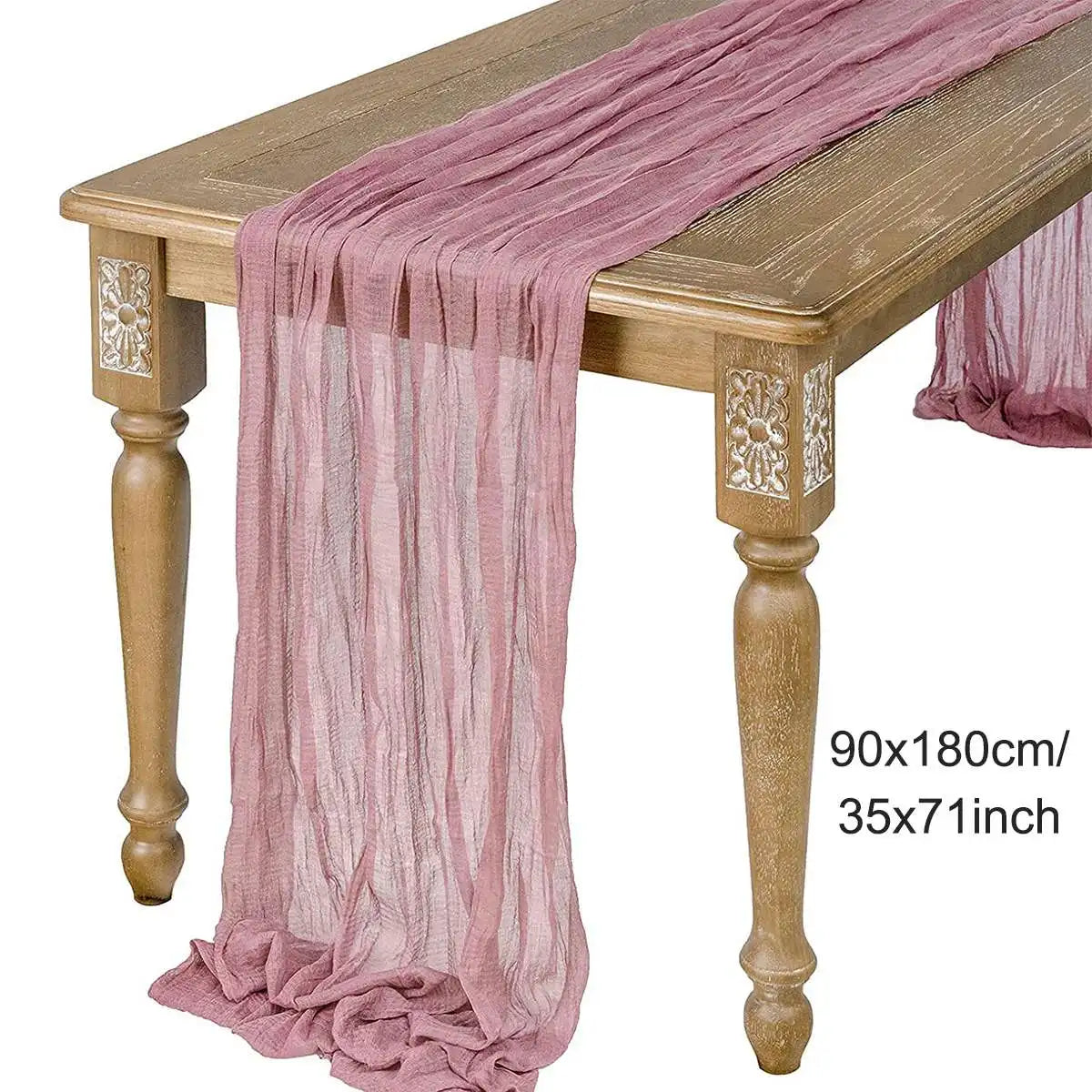 Perfecsy Semi-Sheer Gauze Table Runner Sage Cheesecloth Table Setting Dining Vintage Wedding Party Christmas Banquets Arches 