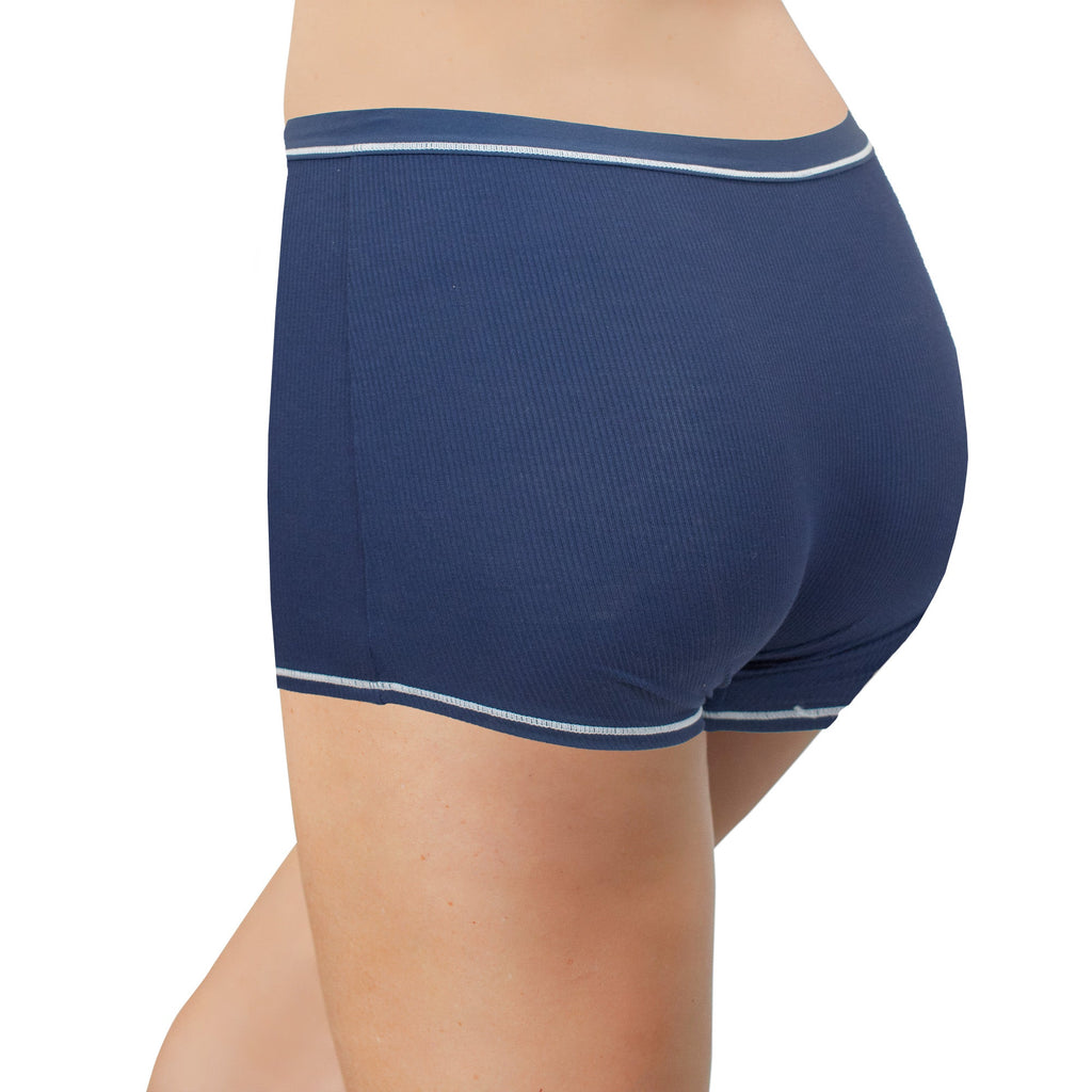 Love Libby Panties Super Soft Modal Boyshort with Contrast Stitching, XS-2X — side view
