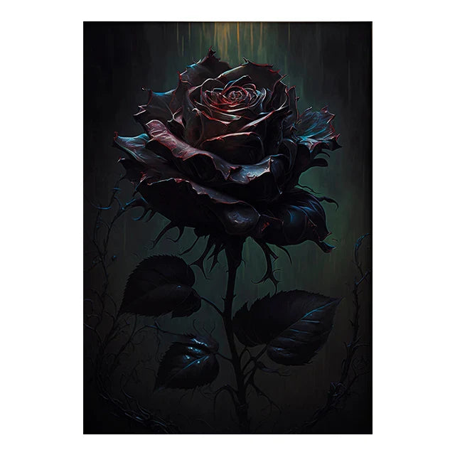 Perfecsy Retro Crow Witch Bat Skull Dark Academia Gothic Victorian Style Wall Art Canvas Painting Poster Print Halloween Gift