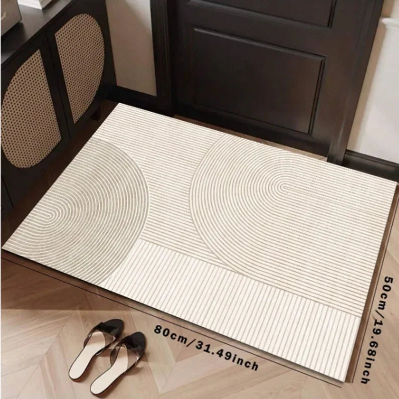 Perfecsy VIKAMA Minimalist Line Rug, Entrance Hallway Doormat, Kitchen And Bathroom Door Mat Stain-Resistant And Easy-Clean H