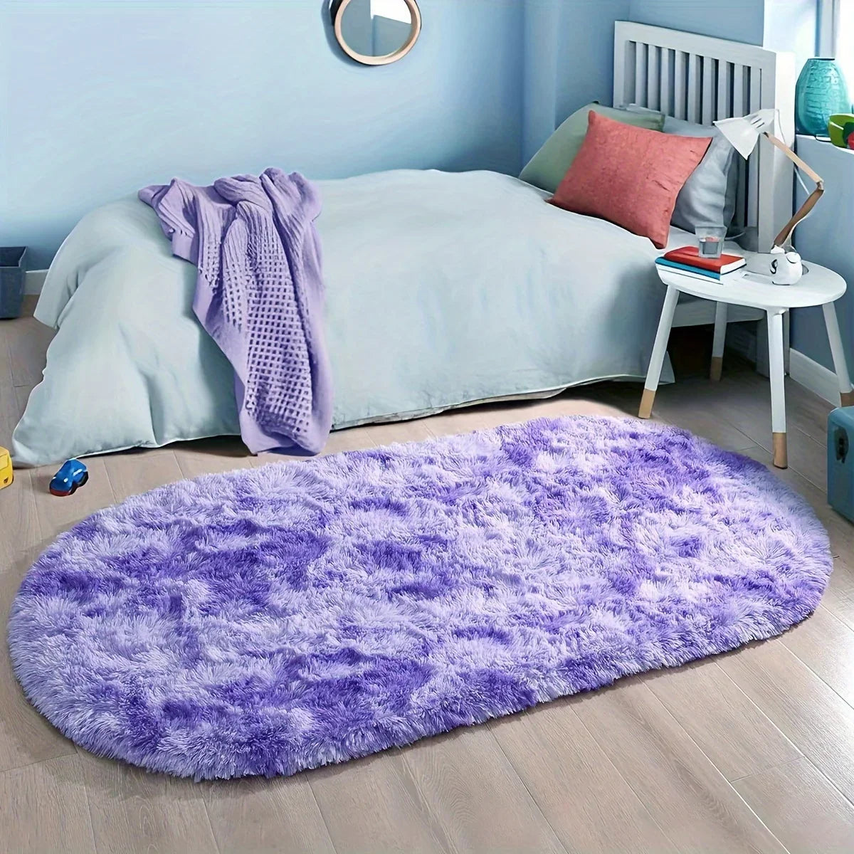 Perfecsy VIKAMA Grey Dense Silk Carpet Winter Warm Carpet Bedroom Bedside Rugs Living Room Sofa Carpet  Long Hair Soft Floor 