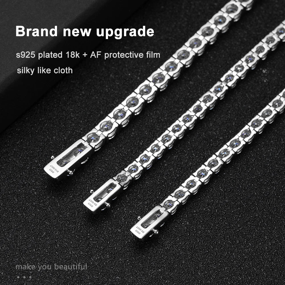 SORI STYLE S925 Sterling Silver Moissanite Tennis Bracelet — lifestyle context