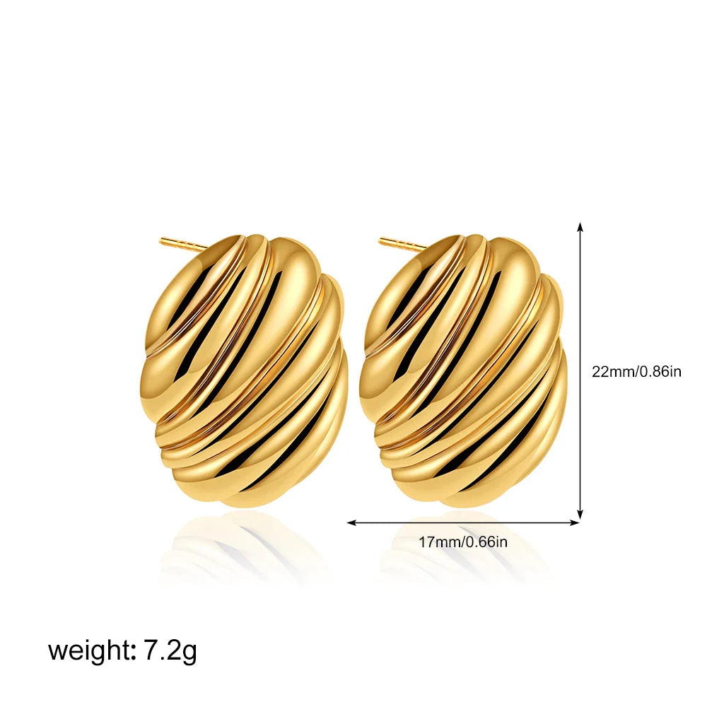 SORI STYLE Three-Layer Textured Knot Earrings for Women — comparison shot
