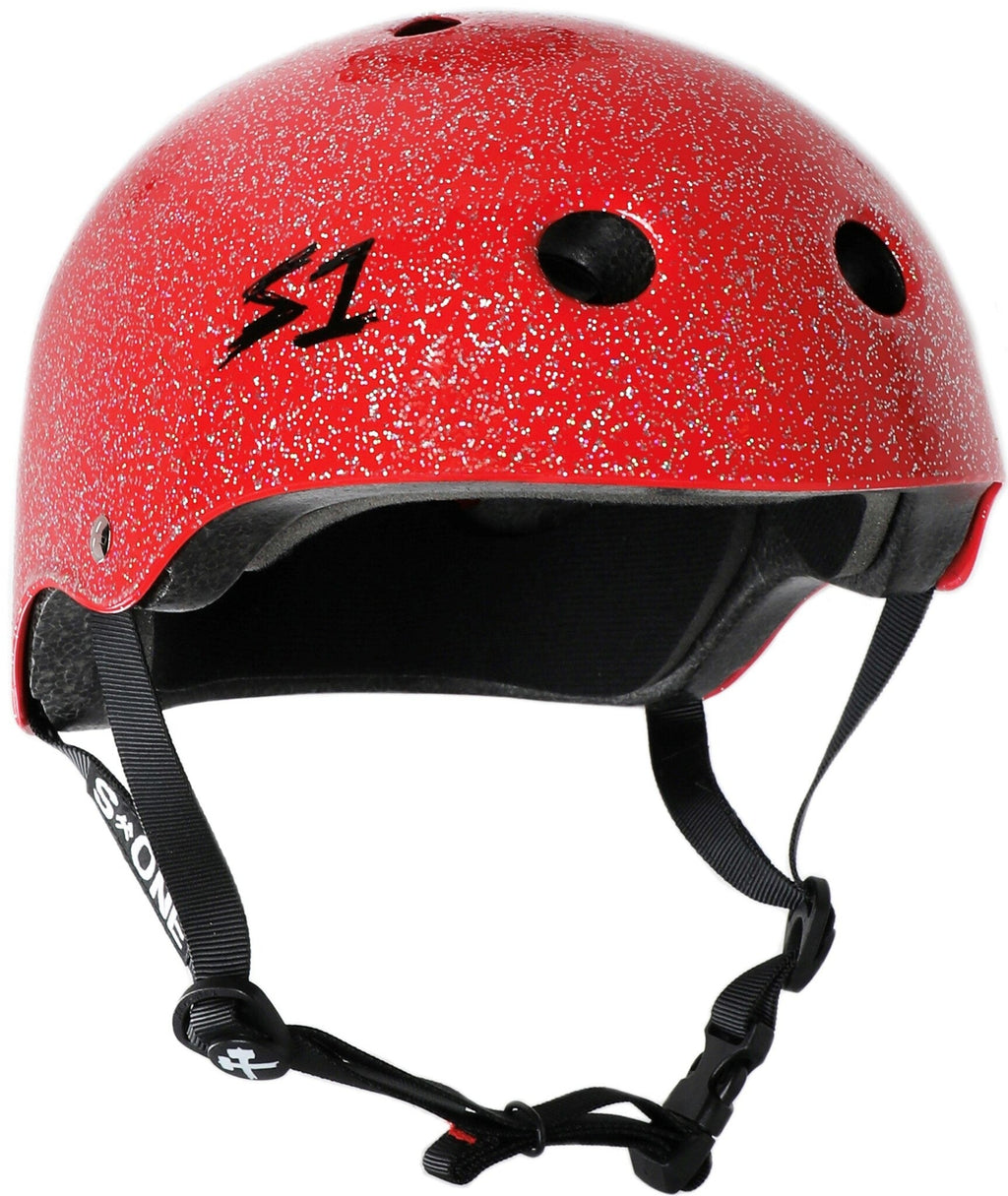 S1 Lifer Helmet - Red Gloss Glitter by Skates USA