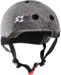 S1 Mini Lifer Helmet - Double Black Gloss Glitter by Skates USA