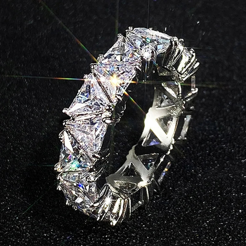 Envy NYC Envy NYC Lux 925 Sterling Silver AAA Zircon Crystal Ring — lifestyle worn / used context