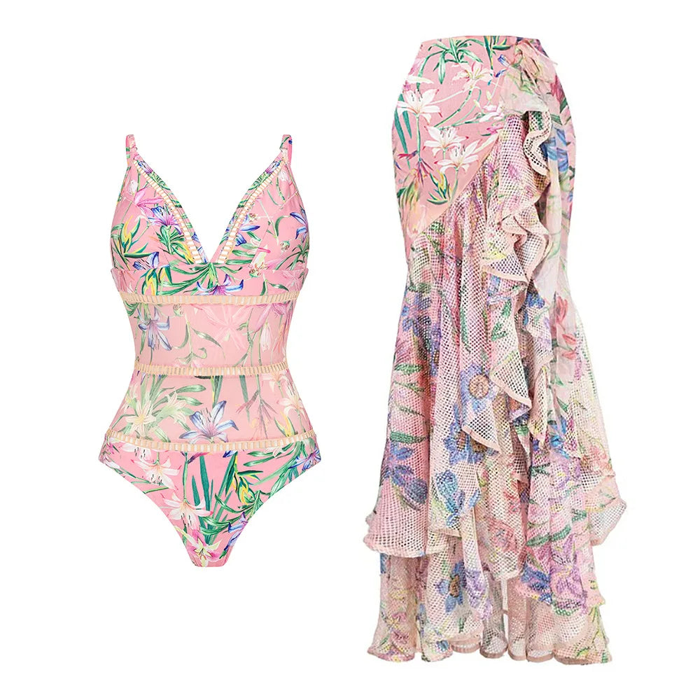 One Piece Swimsuit Push Up Women Swimwear