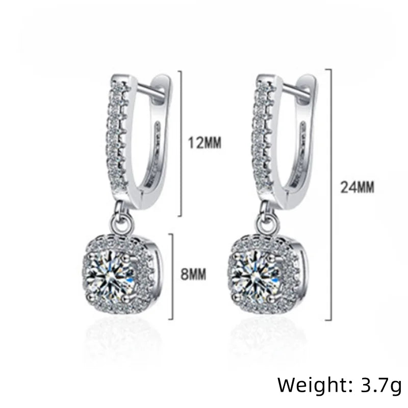 SORI STYLE 2CT Moissanite Huggie Hoop Earring — alternative angle