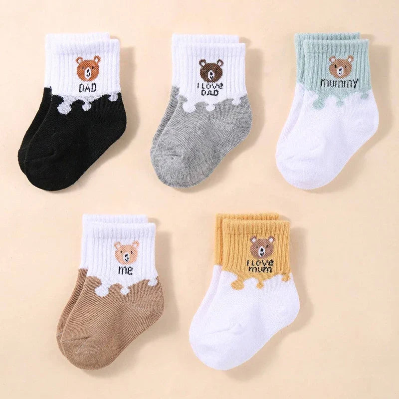 SORI STYLE 5 Pairs Baby Ankle Socks for Boys & Girls — main product shot