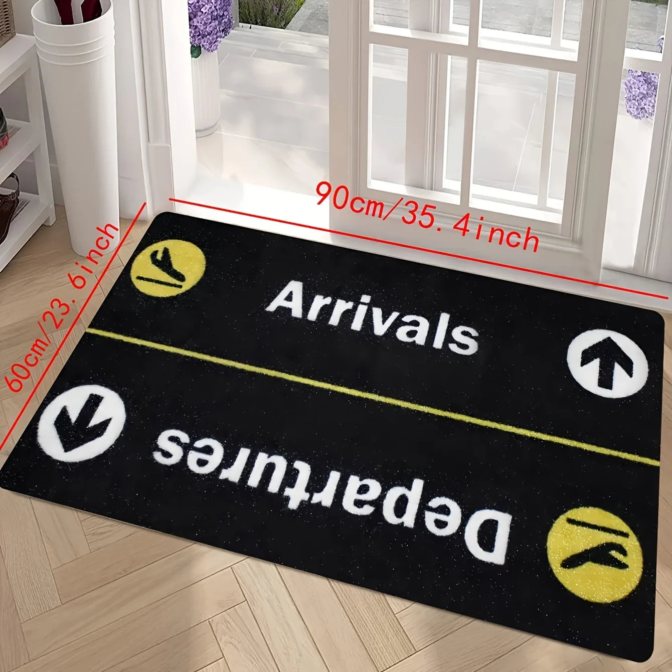Perfecsy VIKAMA Minimalist Airplane Parking Sign Pattern Rug Living Room, Bedroom, Entryway Doormat Soft and Comfortable Home