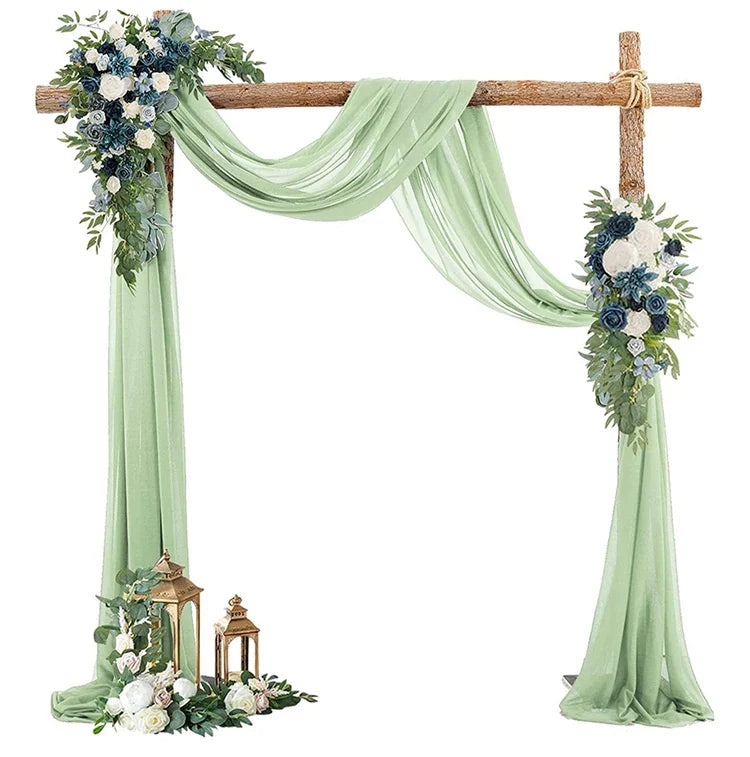 Perfecsy Wedding Arch Drape Chiffon Fabric Draping Curtain Drapery Wedding Birthday Party Decor Draping Ceremony Reception Ha