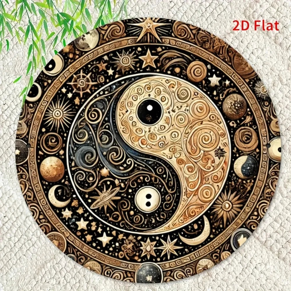 Perfecsy Yin Yang Feng Shui Metal Sign -Hanging Decor for Home, Office, Cafe, Bar - Indoor & Outdoor Multi-Use with Detailed 