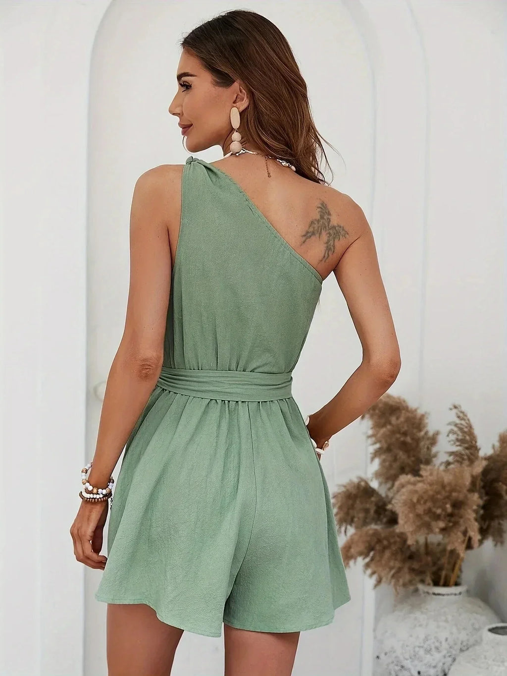 Envy NYC Envy NYC Sunday Brunch Casual Jumpsuit — Envy NYC branding close-up