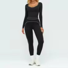 Women's Yoga Set 2 Piece Tracksuit Long Sleeve Sportswear