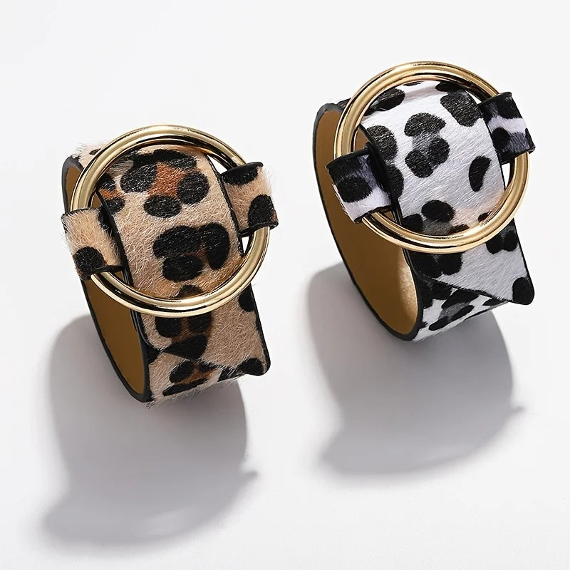 MyClosetAid Elegant Leather Leopard Bracelet — main product shot