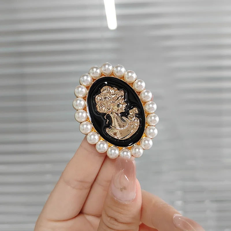 Envy NYC Croissant Brooch Plated Metal