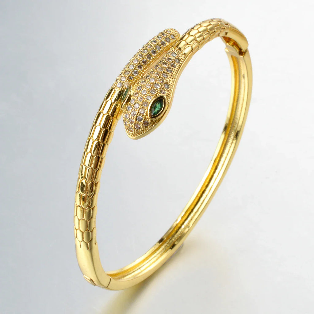 Envy NYC Envy NYC Snake CZ Zircon Bangle Bracelet — detail shot 6