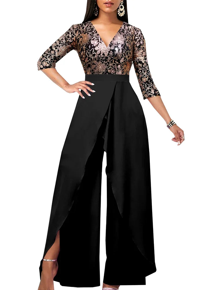 Envy NYC Envy NYC Celebrate Floral Loose Fit Jumpsuit — detail shot 6