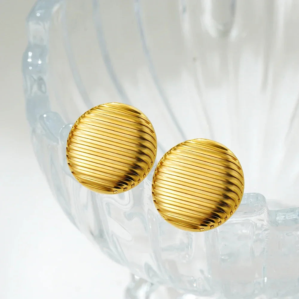 Three-Layer Textured Knot Earrings for Women