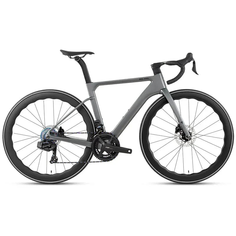TWITTER 700X25C Carbon Road Bicycle Wireless Men's Hydraulic Disc Racing Bike With WheelTop EDS TX 24S Shifter 50mm Carbon Wheel