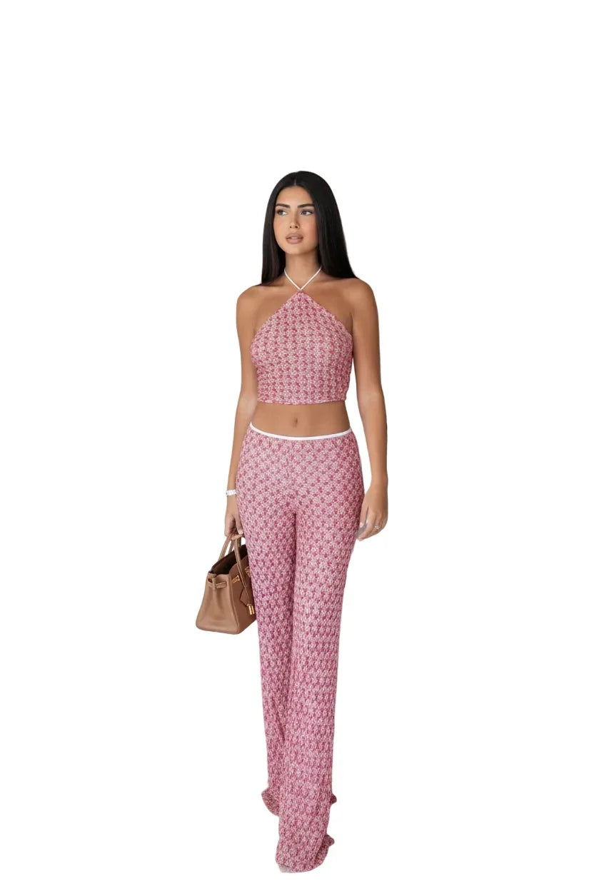 Polovedo 3 Piece High Neck Bikini Set Women Swimsuit Tatting Beachwear