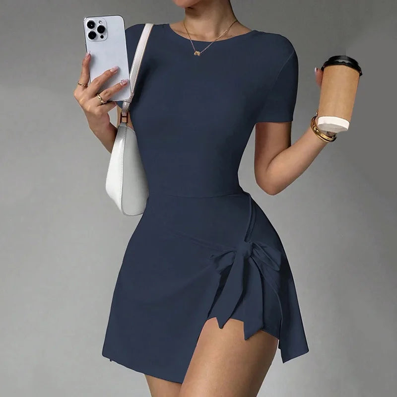 Cloud Hide Women's Tennis Skort Dress with Built-In Shorts