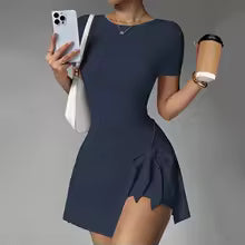 Cloud Hide Women's Tennis Skort Dress with Built-In Shorts
