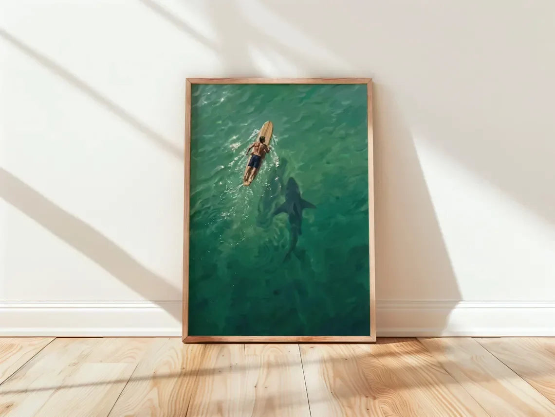Perfecsy Swimming in Green Abstract Print | Vintage Retro Wall Art | Minimalist Green Holiday Decor | Digital Art Gift | Inst