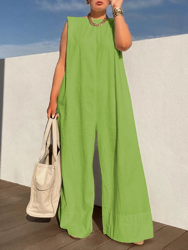 Envy NYC Envy NYC Sleeveless Wide Leg Fitness Jumpsuit — detail shot 7