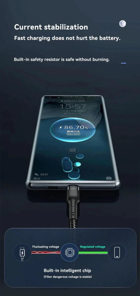 Xiaomi 120W Fast Charger PD Quick Charging High Quality USB C TO USB Type C Cable For iPhone 15 Plus Pro Max Samsung S24
