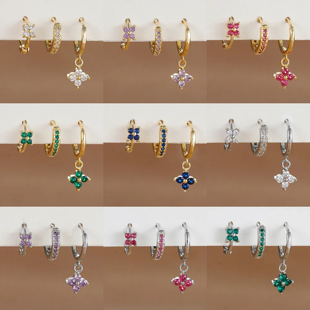 SORI STYLE 3PCS Flower Drop and Dangle Earring — lifestyle context