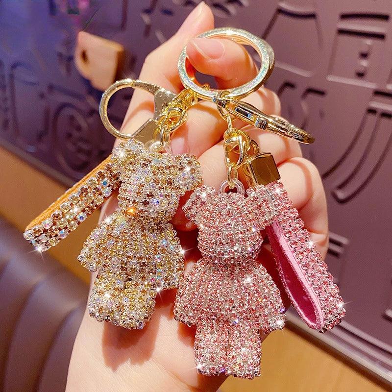 MyClosetAid Rhinestones Bear Keychain — main product shot