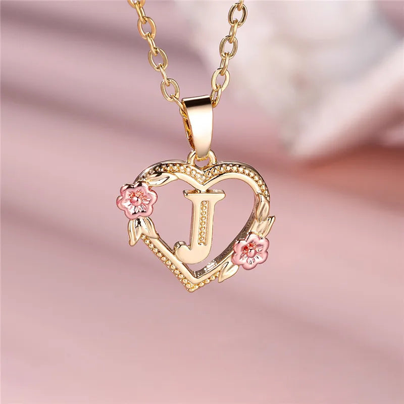 MyClosetAid Female A-Z Letter Flower Pendant Necklace — packaging